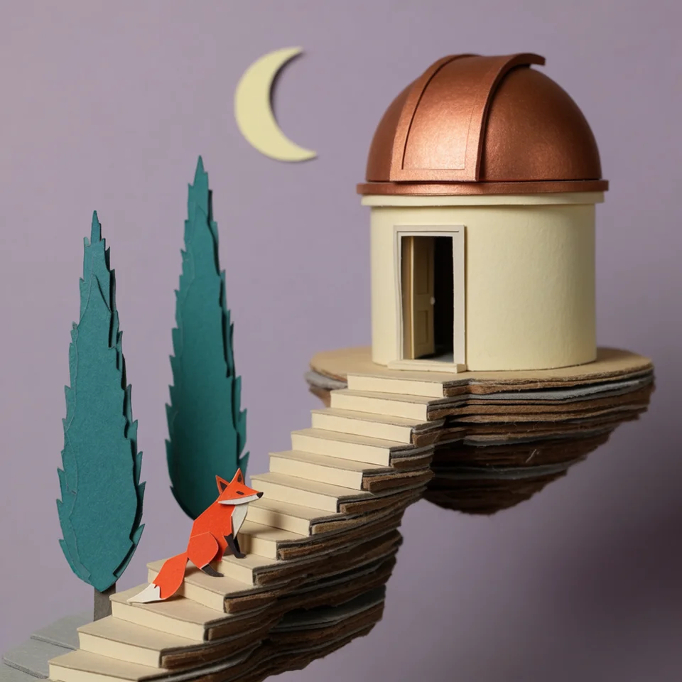 The paper observatory, generated by krea/krea-2-large