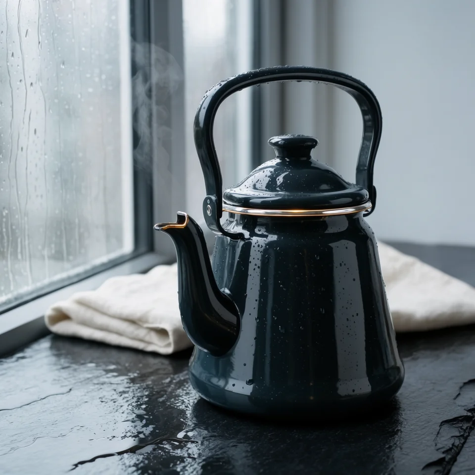 Same kettle, new setting, generated by krea/krea-2-large