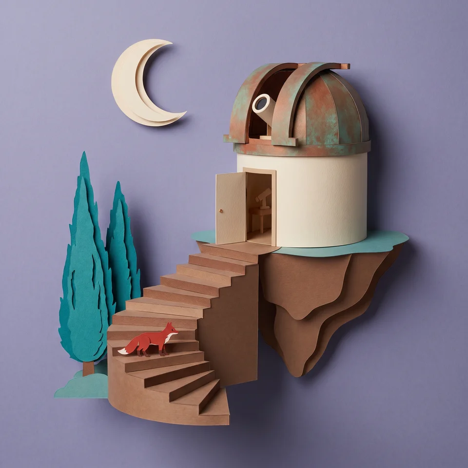 The paper observatory, generated by google/gemini-3-pro-image