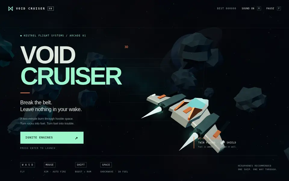 Void Cruiser 3D built by gpt-6-astra